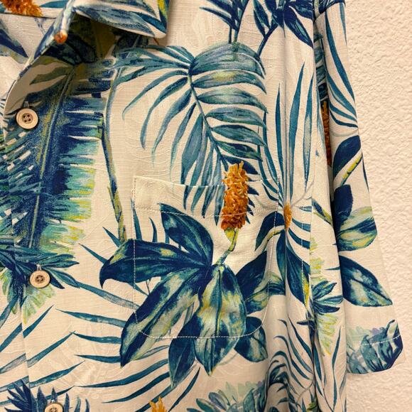 Tommy Bahama Tropical Short Sleeve Button Up Shirt Silk Size XL - Picture 4 of 5